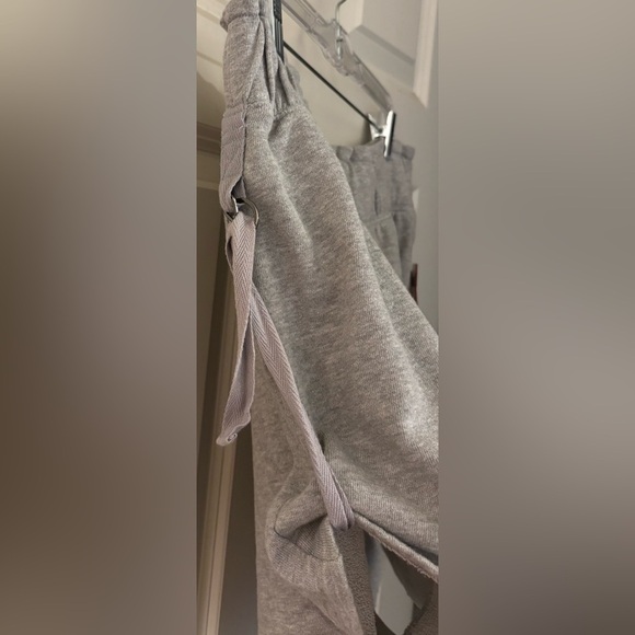 NWT Free People Movement Terry Sweat Shorts W/ Side Ties, Heather Gray, M - Picture 2 of 9